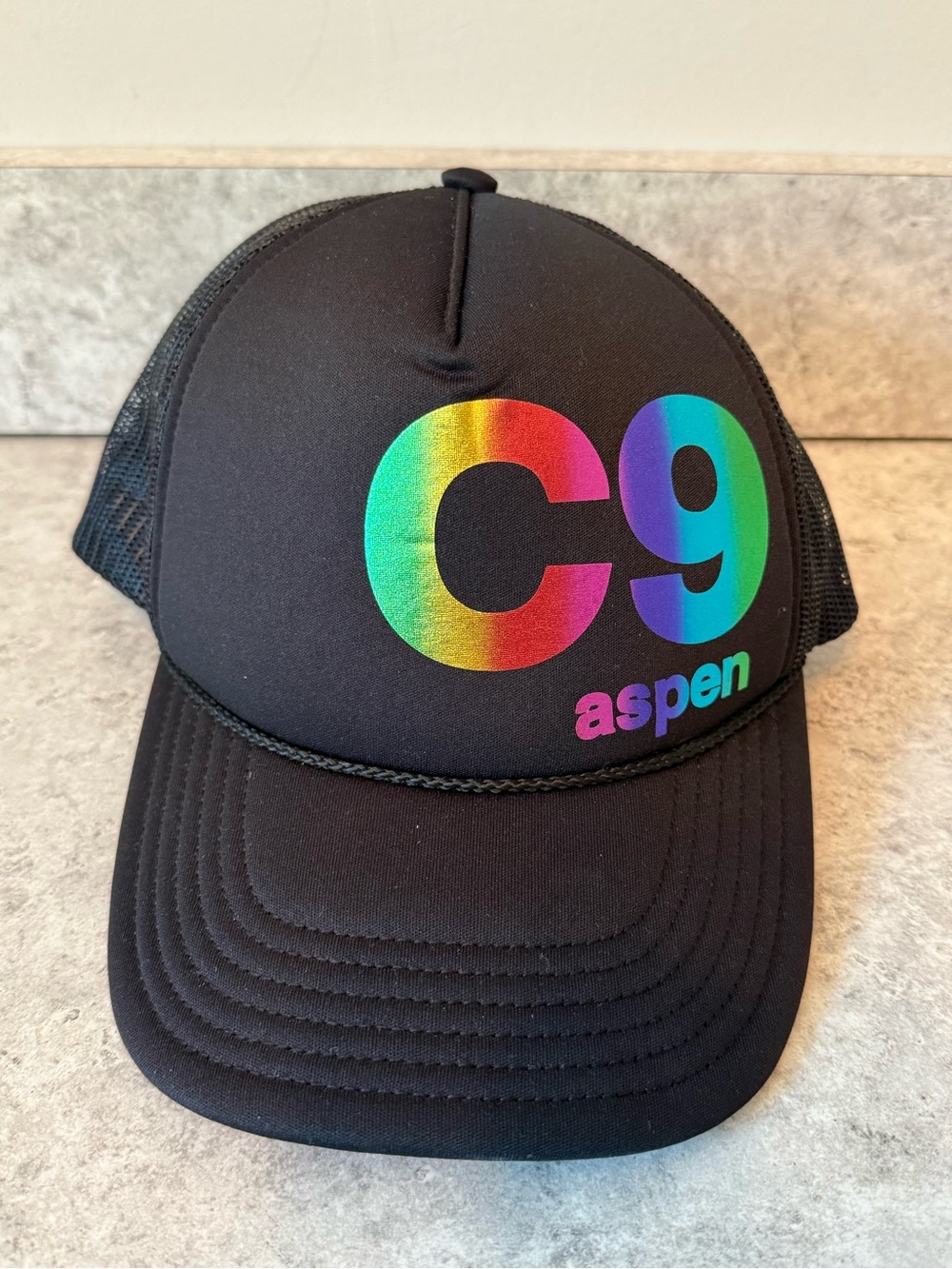 Cloud 9 Aspen Trucker Hat with Rainbow Logo